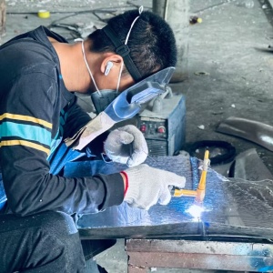 Metal welding process for custom sculpture fabrication