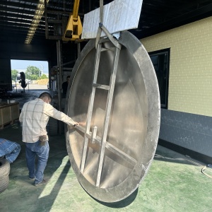 Rear reinforcement structure of the same convex mirror stainless steel disc