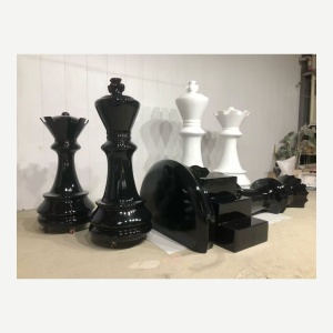 Shape and surface detail on the same giant chess pieces