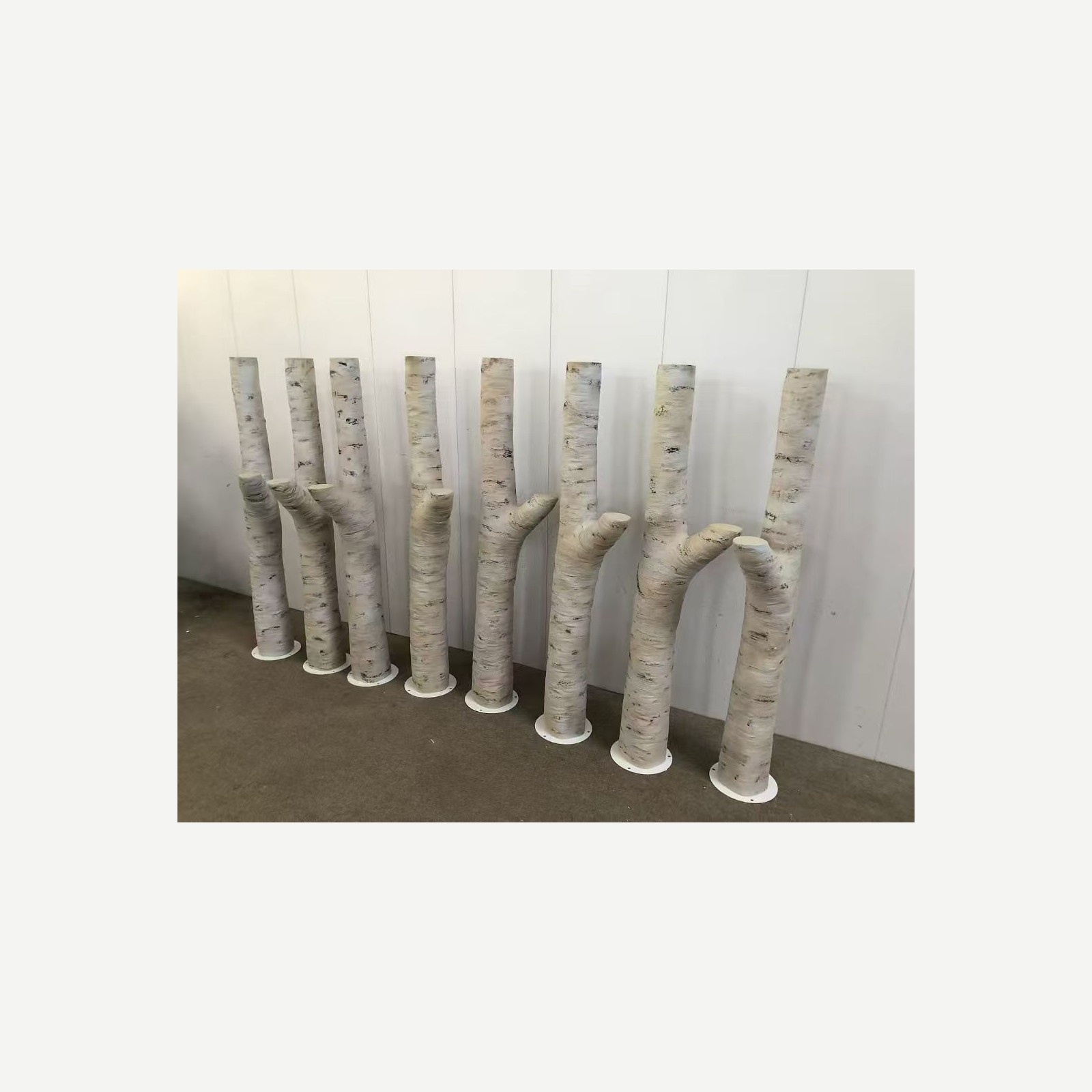 Height and branch variation in the same birch-style prop set
