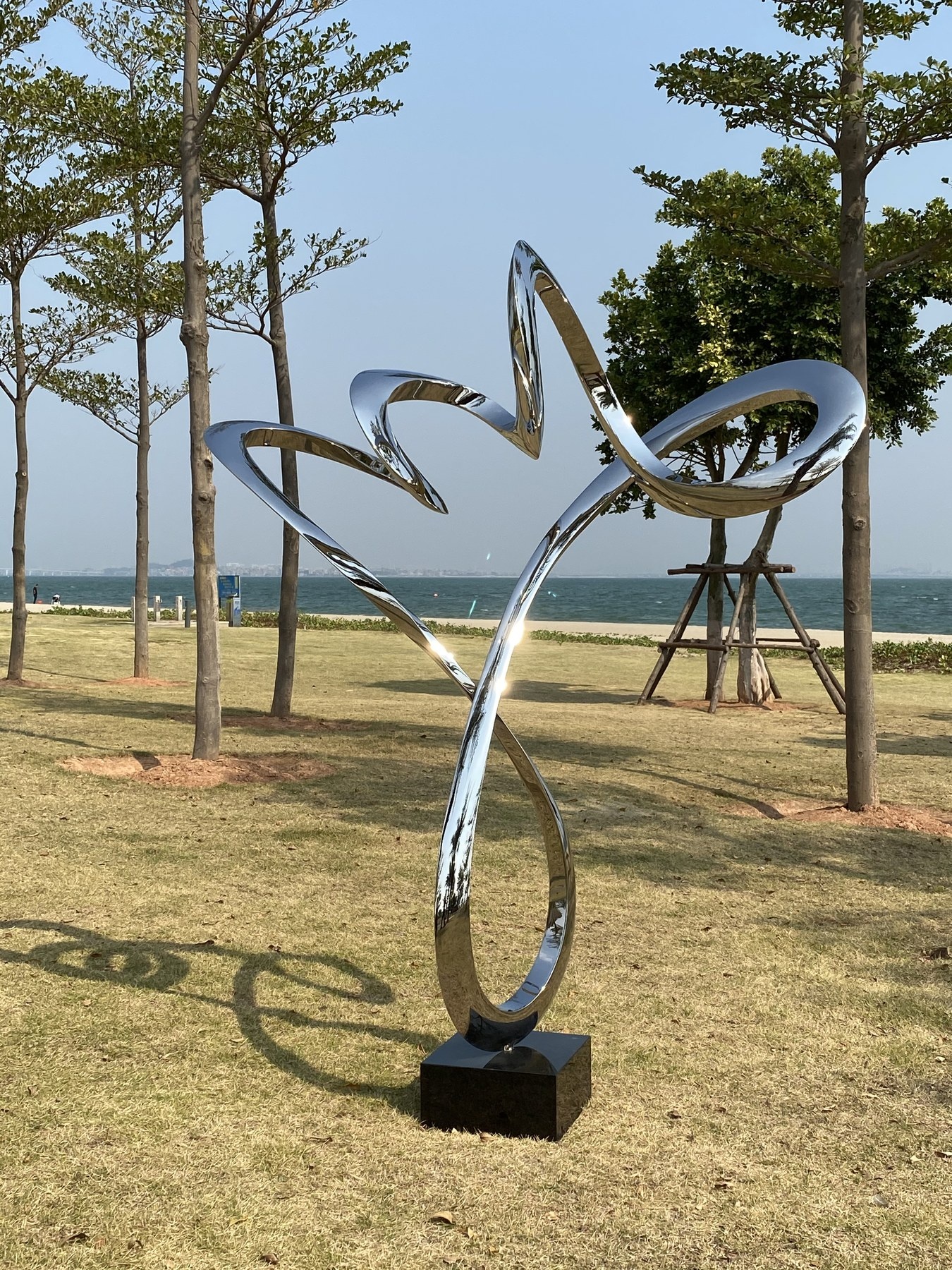 Outdoor project context for the same spiral sculpture
