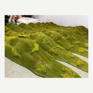 Completed moss-covered terrain display prop modules