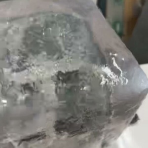 Rear angle of the same transparent resin ice cube display prop